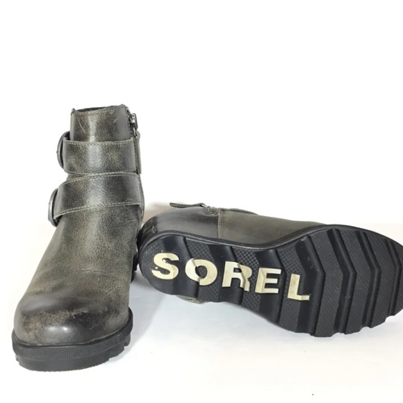 Sorel Joan Of Arctic Wedge II Buckle Women's Boots Sz 6.5 Graphite - Picture 3 of 4